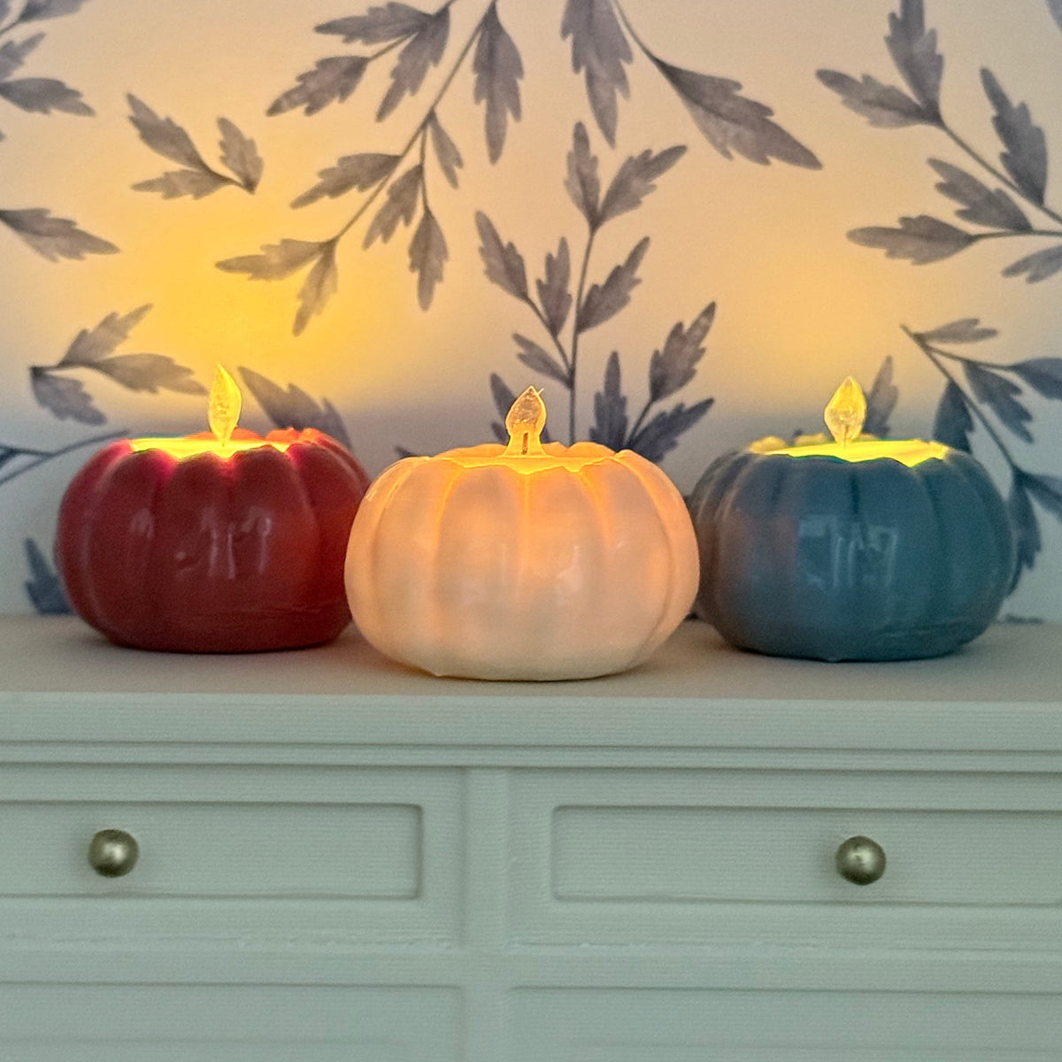Mini Pumpkin Candle Centerpieces & Tea Lights