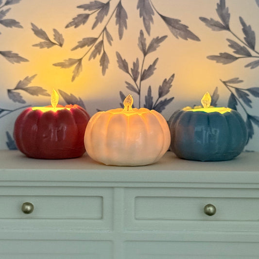 Mini Pumpkin Candle Centerpieces & Tea Lights