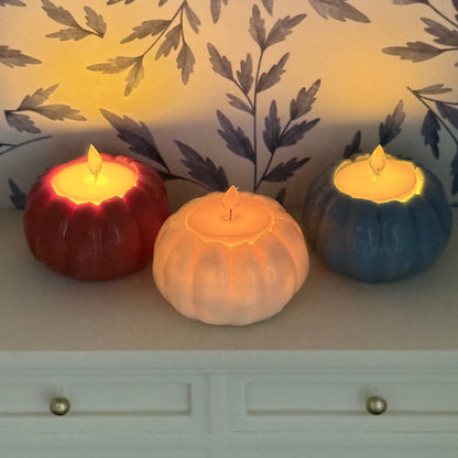 Mini Pumpkin Candle Centerpieces & Tea Lights