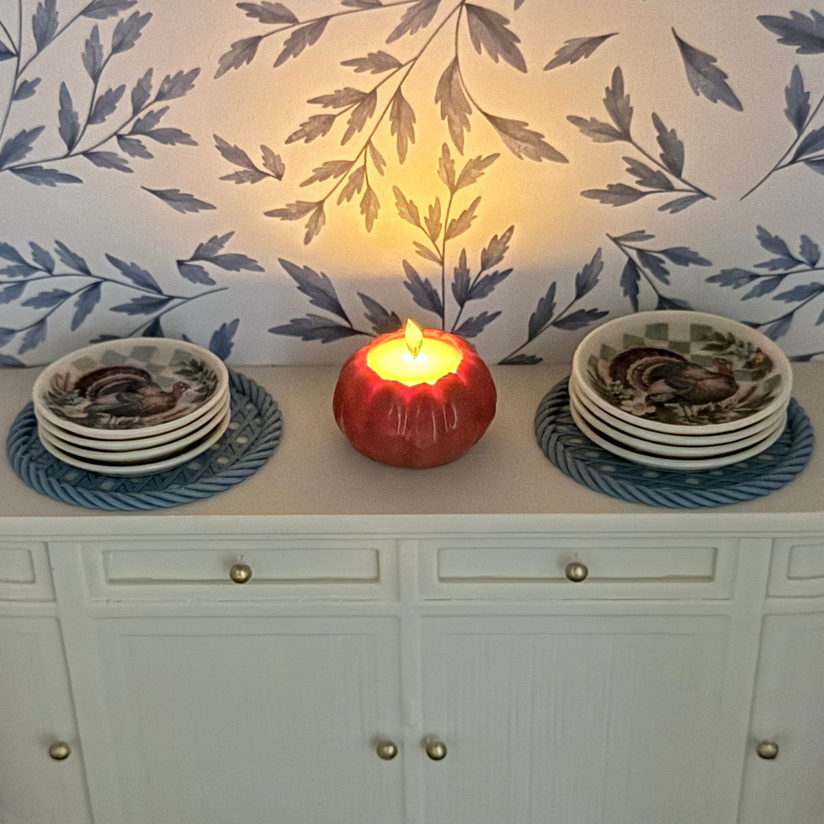Mini Pumpkin Candle Centerpieces & Tea Lights