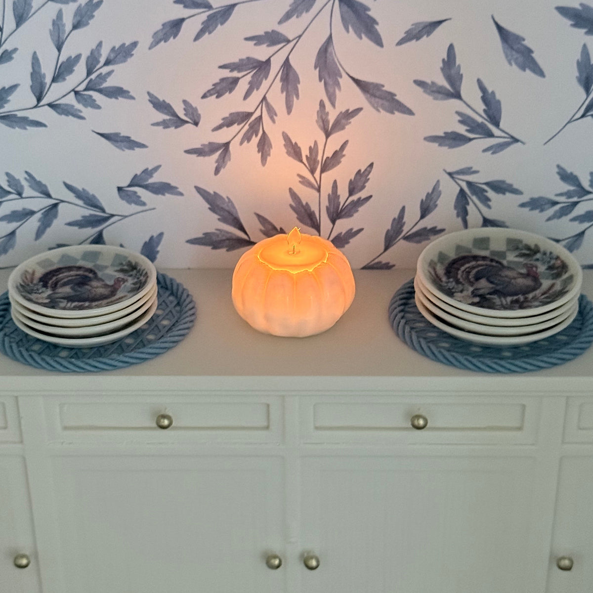 Mini Pumpkin Candle Centerpieces & Tea Lights