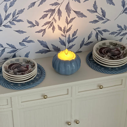 Mini Pumpkin Candle Centerpieces & Tea Lights